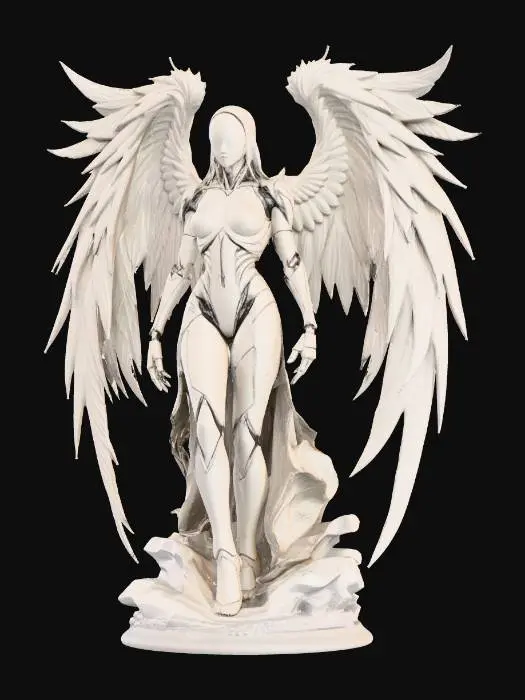 3D model for angelic+winged+figure+3d+model (2)