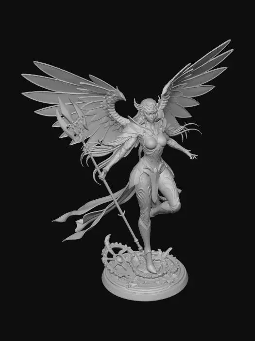 3D model for Clockwork Angel Warrior Statue