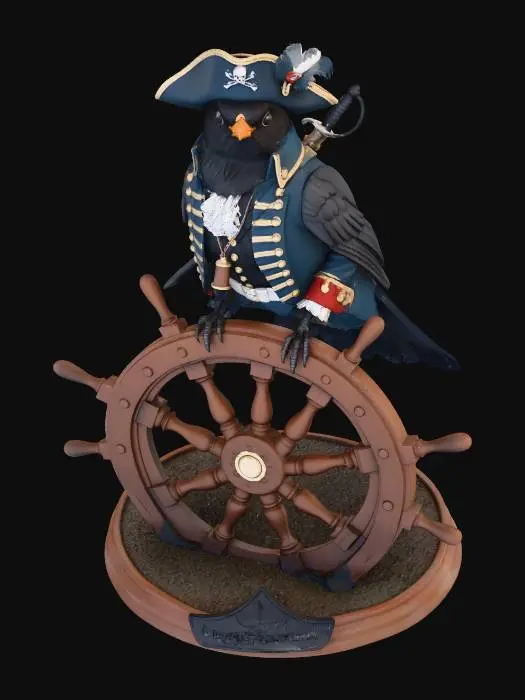 3D model for Seafaring_Crow_Captain_Blackbird