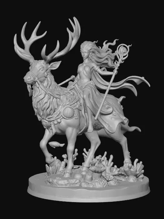 3D model for Water Elf on Deer