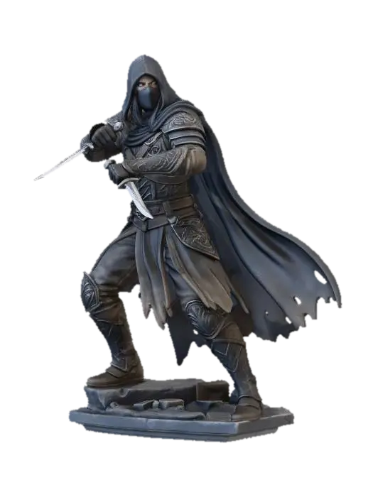 Night Shadow Sentinel 2 - Thief 3D model, vytvořený pomocí AI
