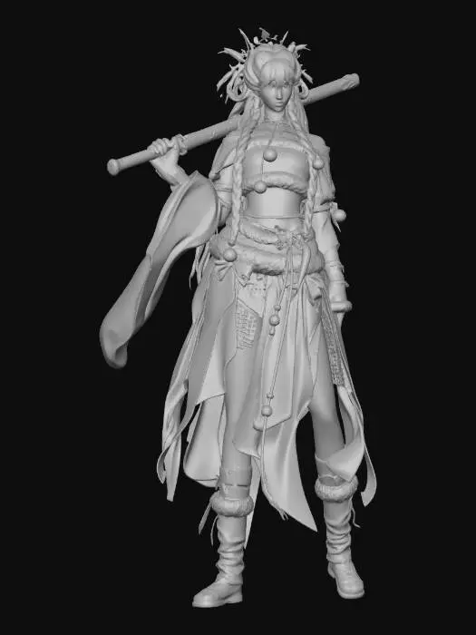 3D model for Snowbound Warrior