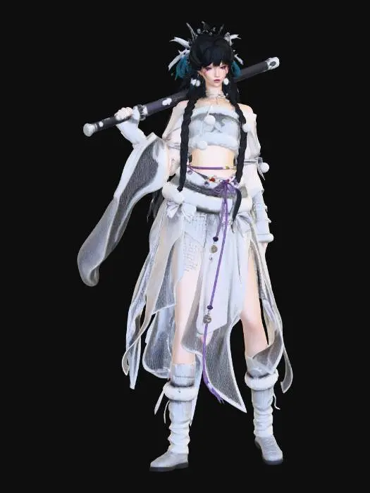 3D model for Snowbound Warrior