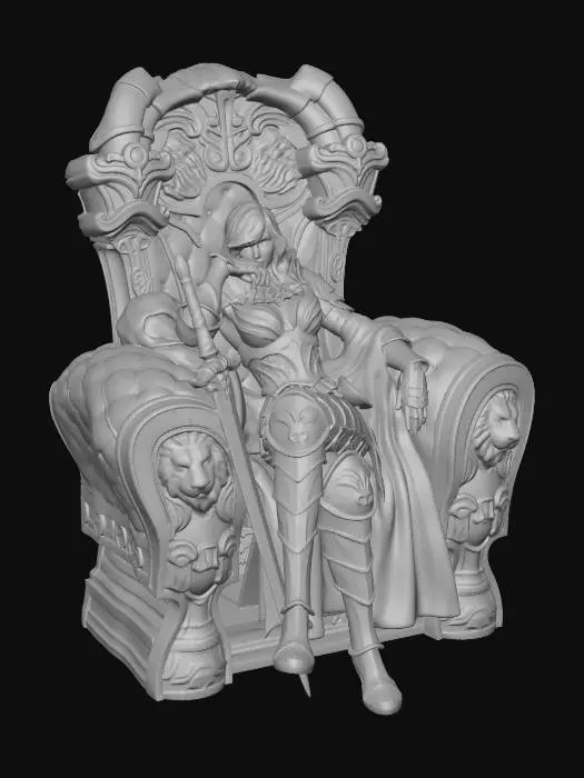 3D model for Iron Queen on the Throne