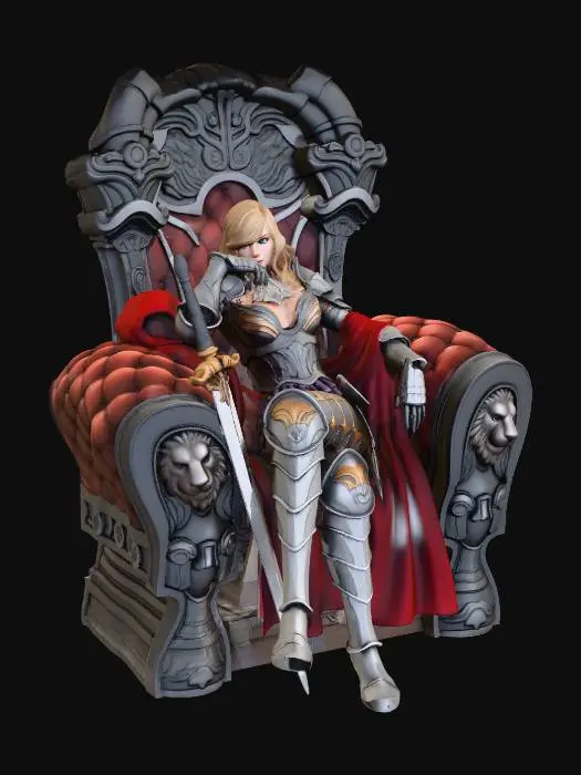3D model for Iron Queen on the Throne