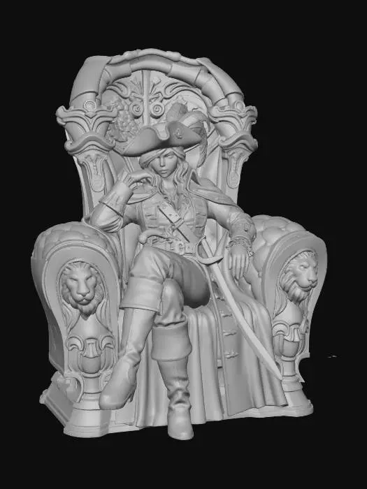 3D model for Pirate Queen of Tortuga