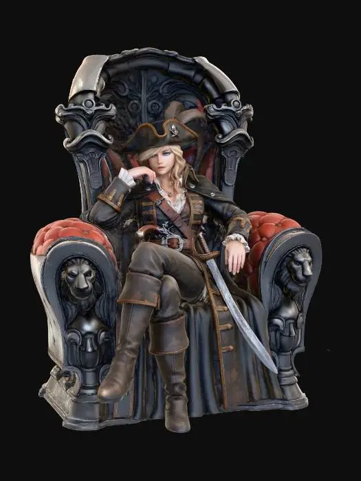 3D model for Pirate Queen of Tortuga