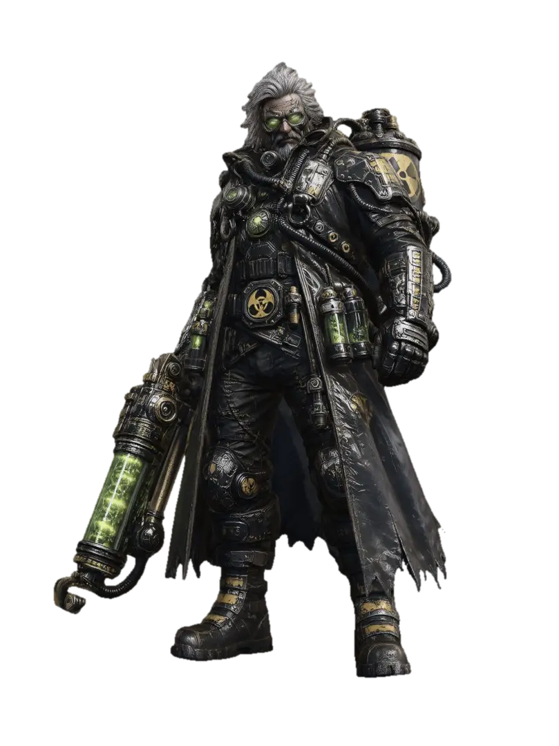 Biohazard Warlord - Apocalypse 3D model, vytvořený pomocí AI