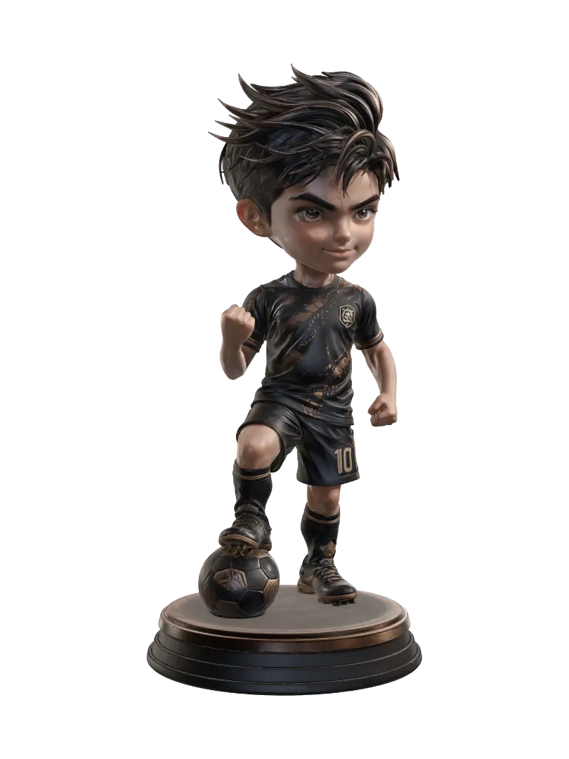 Tenacious Striker 3D model, vytvořený pomocí AI