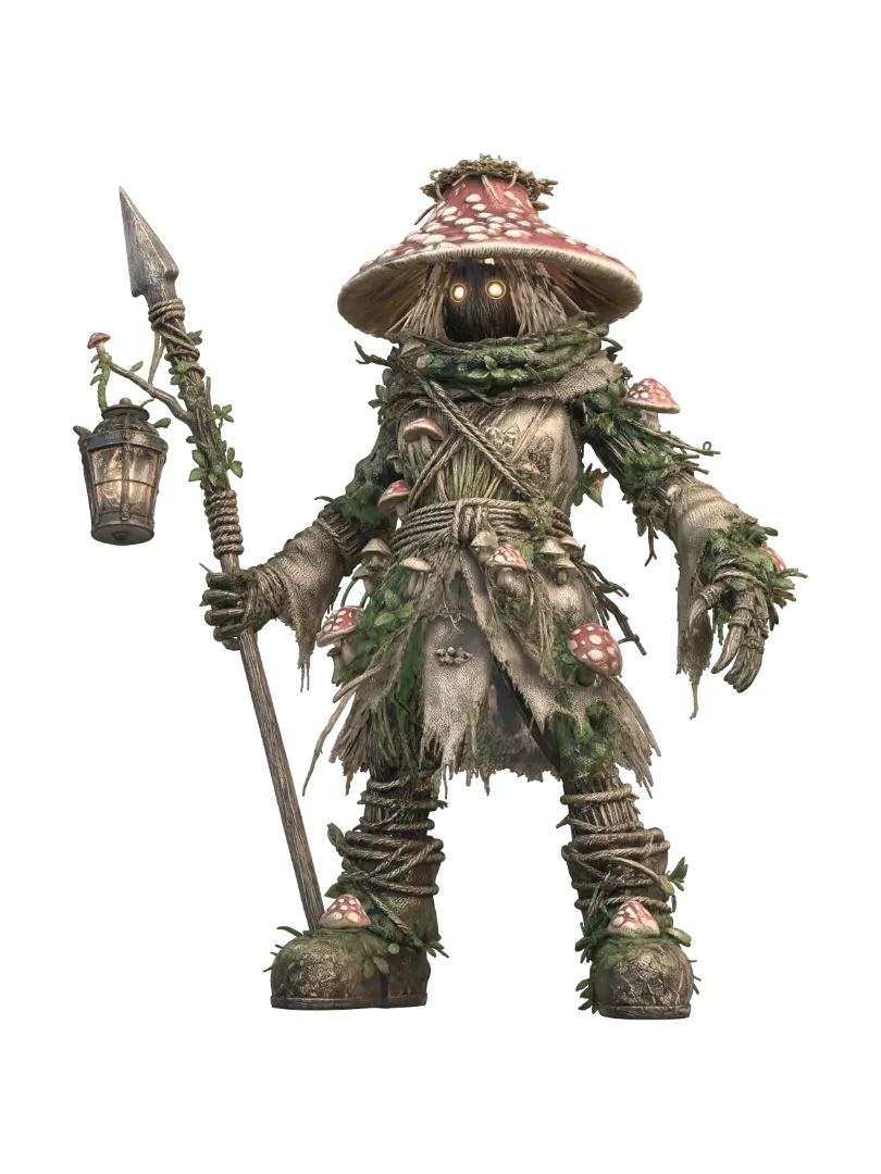 Mushroom Guardian - Fungal 3D model, vytvořený pomocí AI