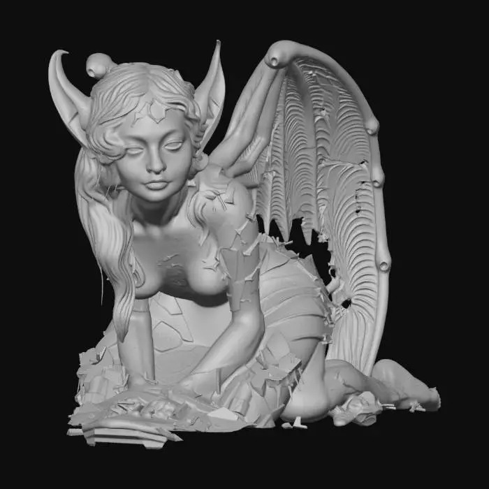 3D model for gargoyle+statue+3d+model (2)