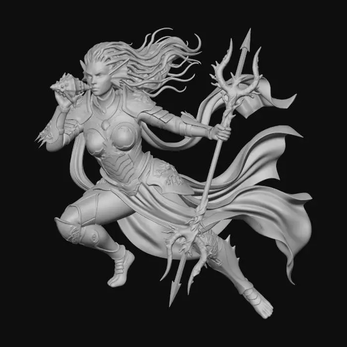 3D model for Oceanic Siren guardian
