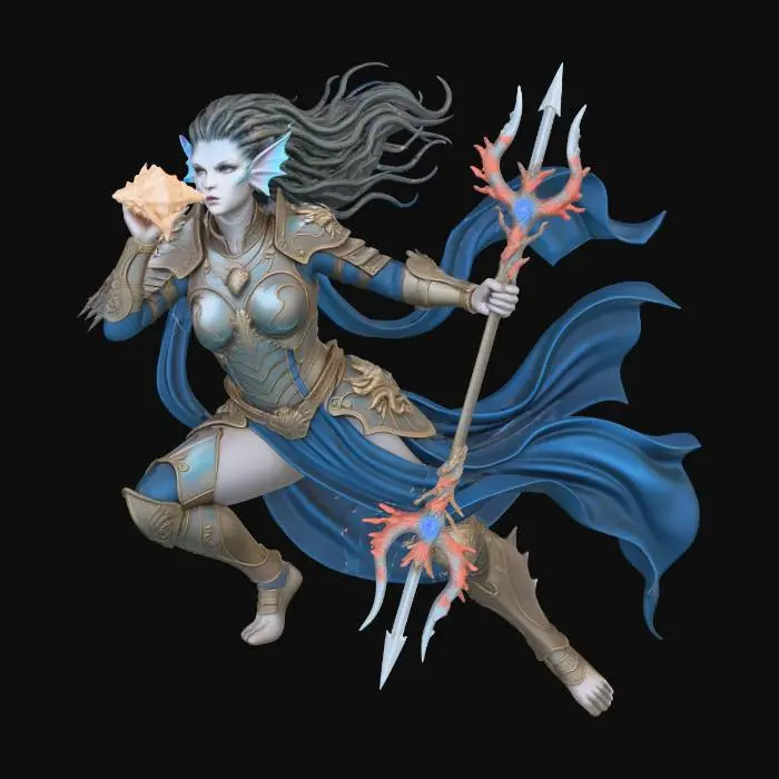 3D model for Oceanic Siren guardian