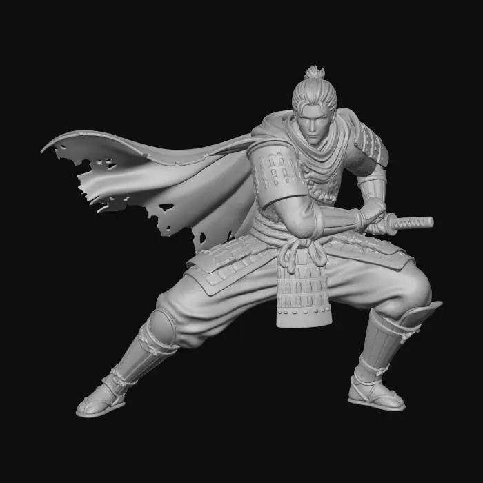 3D model for Anime Samurai Warrior