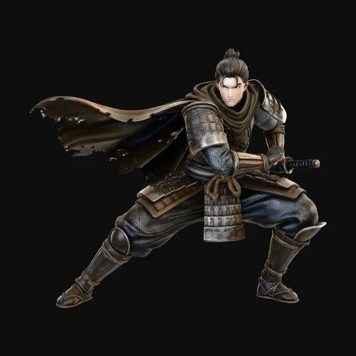 3D model for Anime Samurai Warrior