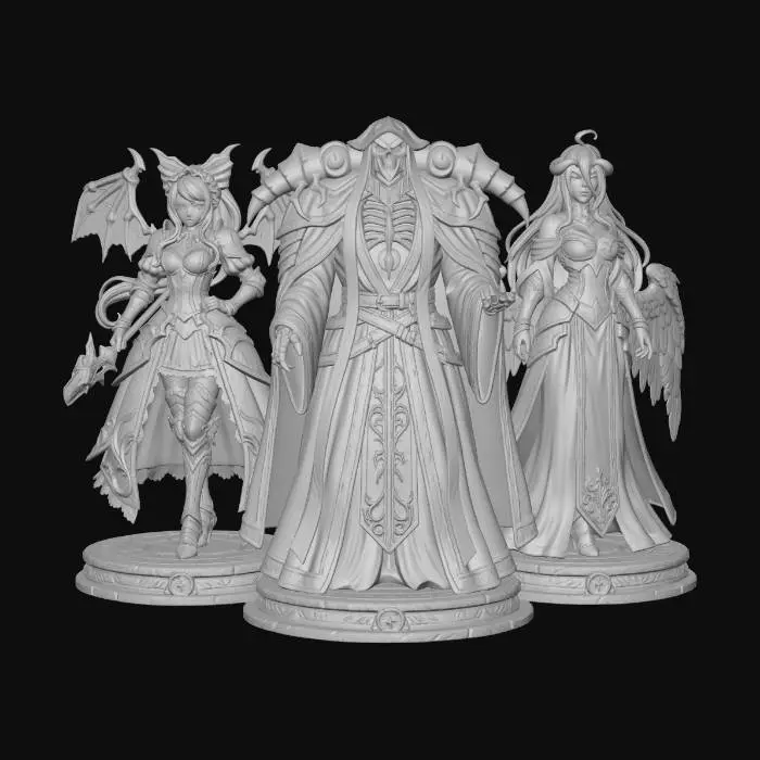 3D model for Ainz Ooal Gown, Shalltear, Albedo, Overlord Display