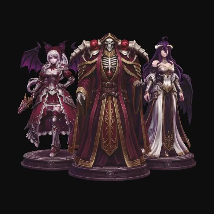 3D model for Ainz Ooal Gown, Shalltear, Albedo, Overlord Display