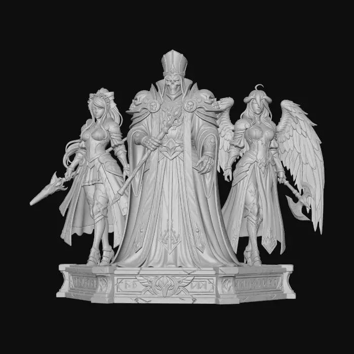 3D model for Overlord - Ainz Ooal Gown - Shalltear and Albedo
