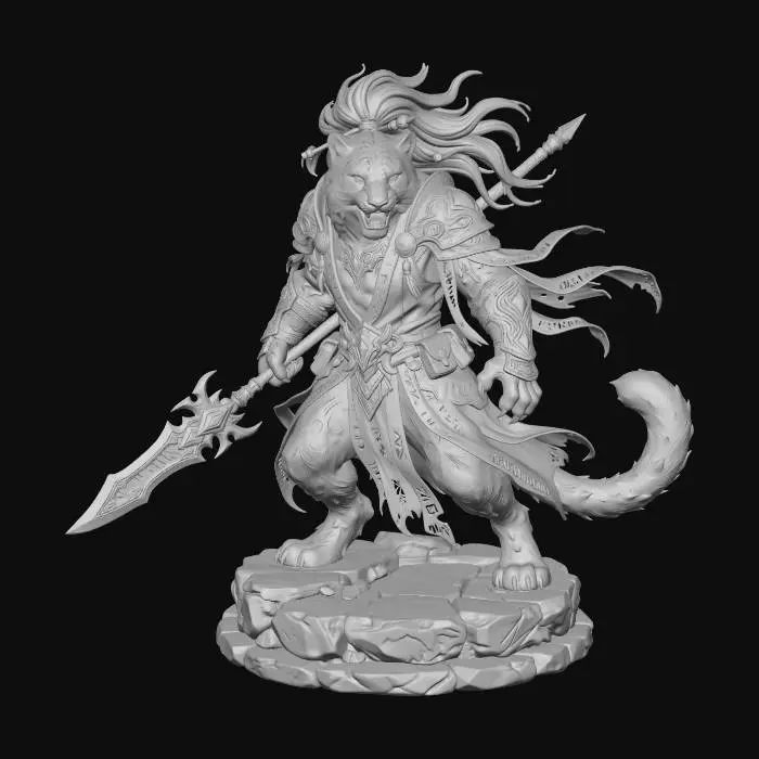 3D model for ghost leopard warrior