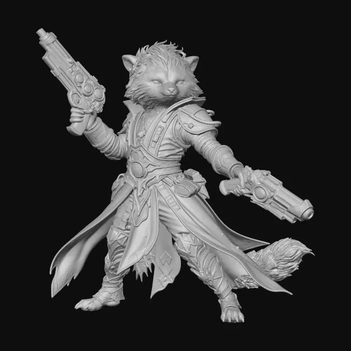 3D model for Arcane Gunslinger Raccoon