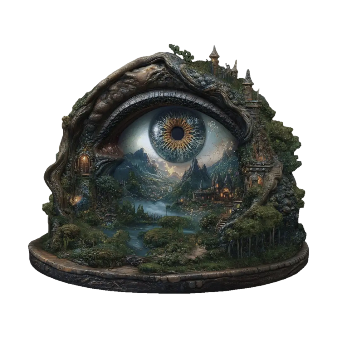 โมเดล 3D ของ Magic Eye Diorama - Display สร้างโดย AI