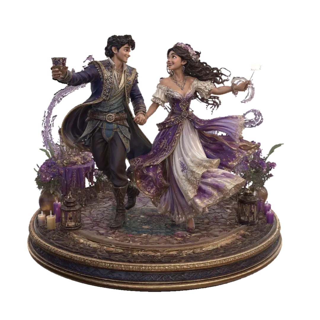 Enchanted Royal Waltz - Dance model 3D, wygenerowany przez AI