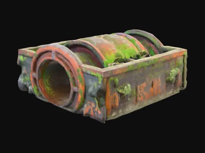 3D model for Sewer pipe rust arch