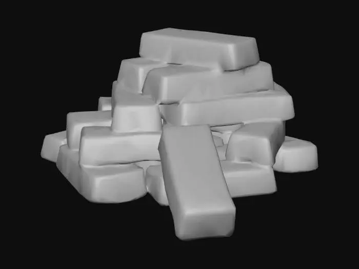 3D model for Stack of Gold Bars