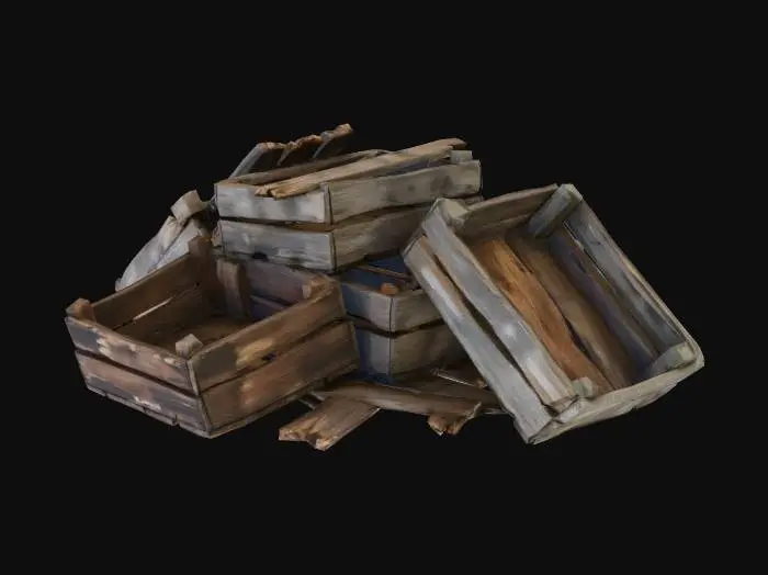 3D model for Aged Wooden Crates