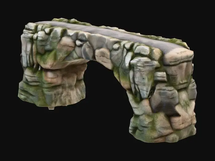 3D model for rock arch with flat path on top