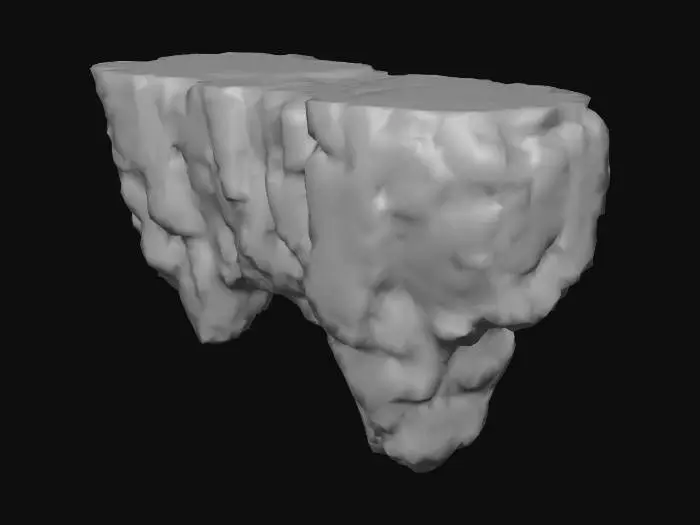 3D model for cave platform long and tall level on top