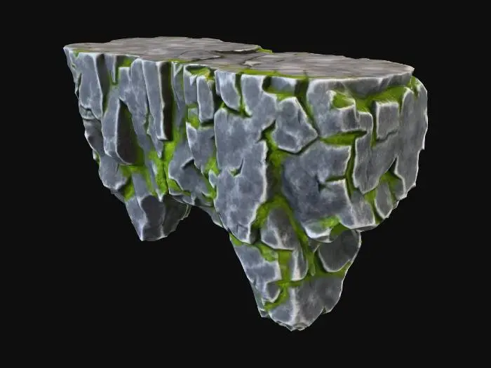 3D model for cave platform long and tall level on top