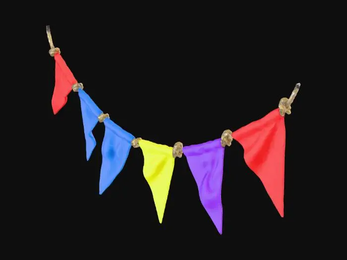 3D model for Colorful Celebration Bunting