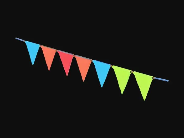 3D model for Colorful Pennant Bunting
