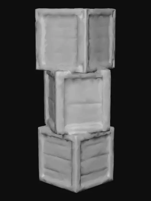 3D model for Stacked Crates
