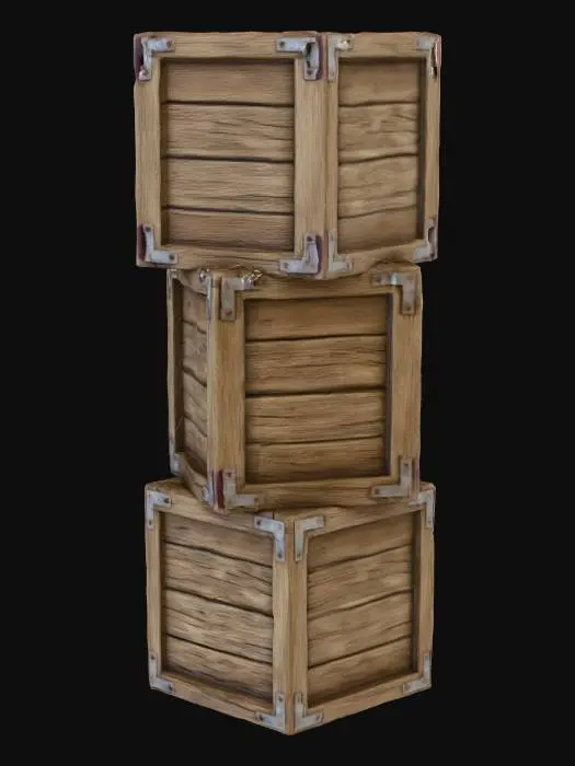 3D model for Stacked Crates