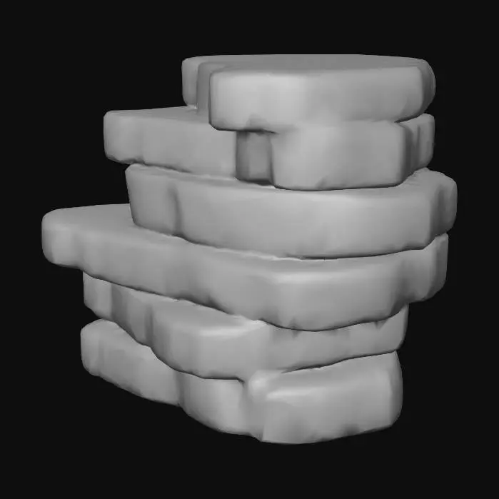 3D model for meat slabs stacked on tope of each other