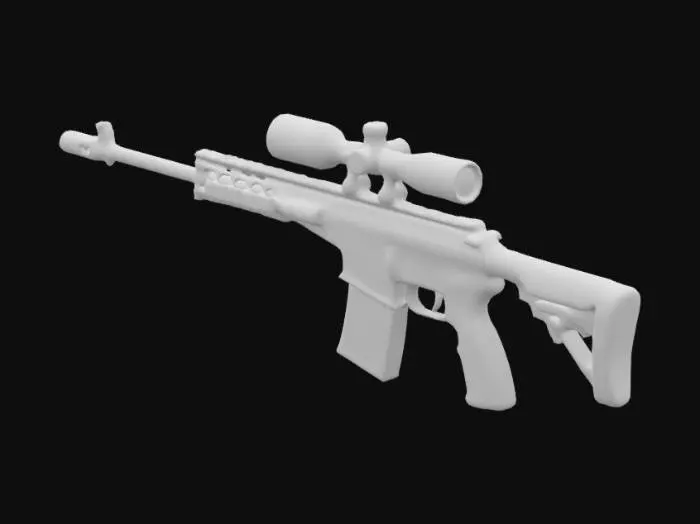 3D model for A 2000s styled modern sniper rifle