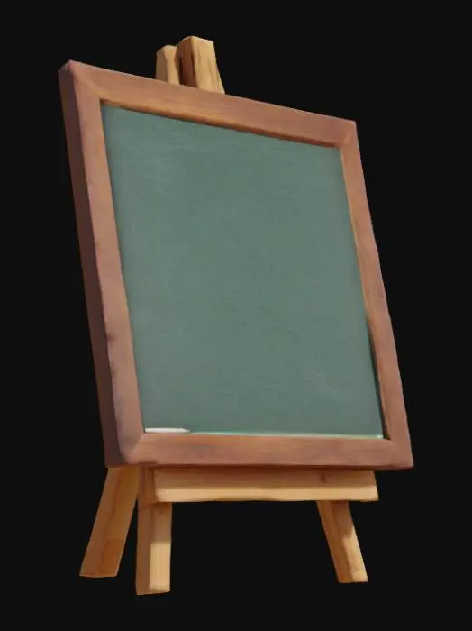3D model for Chalkboard Düz içinde yazı olmasın içi koyu yeşil olsun