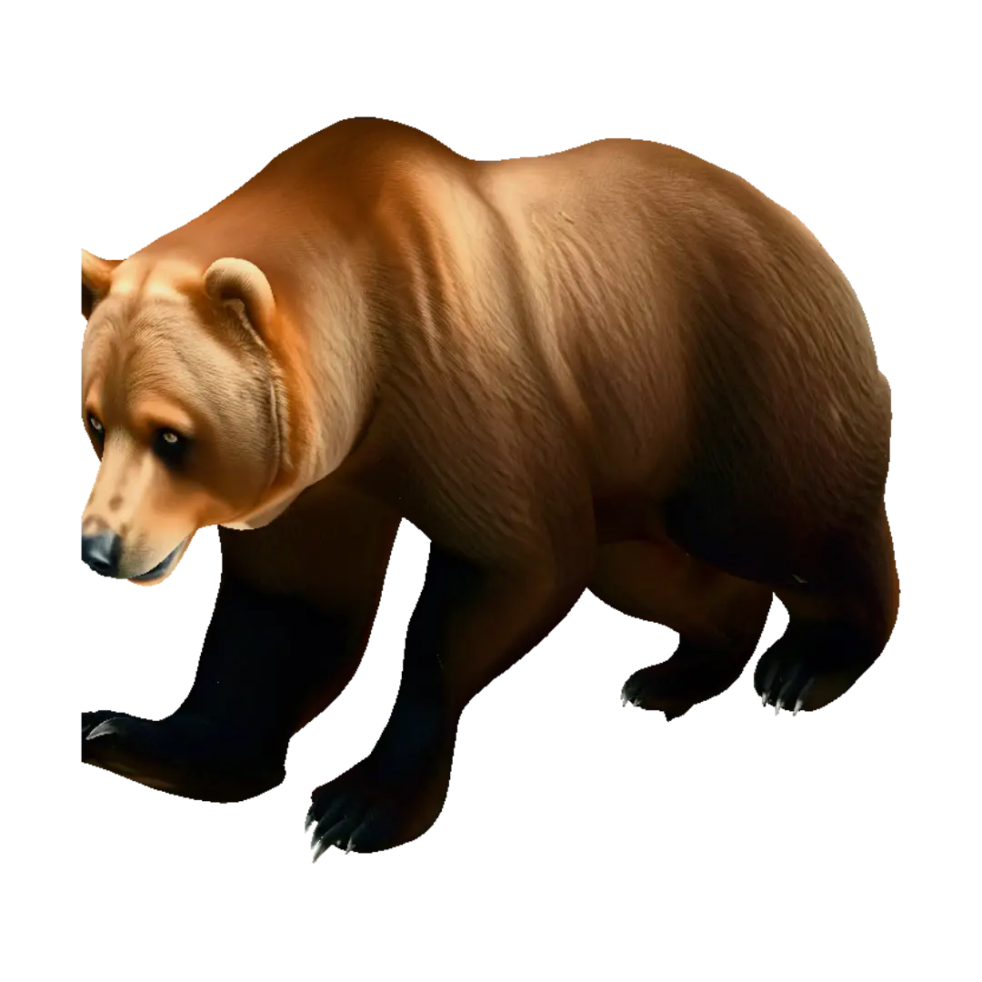 A highly realistic adult brown bear, full body, neutral standing pose (A-pose),… - Rigging 3D model, vytvořený pomocí AI