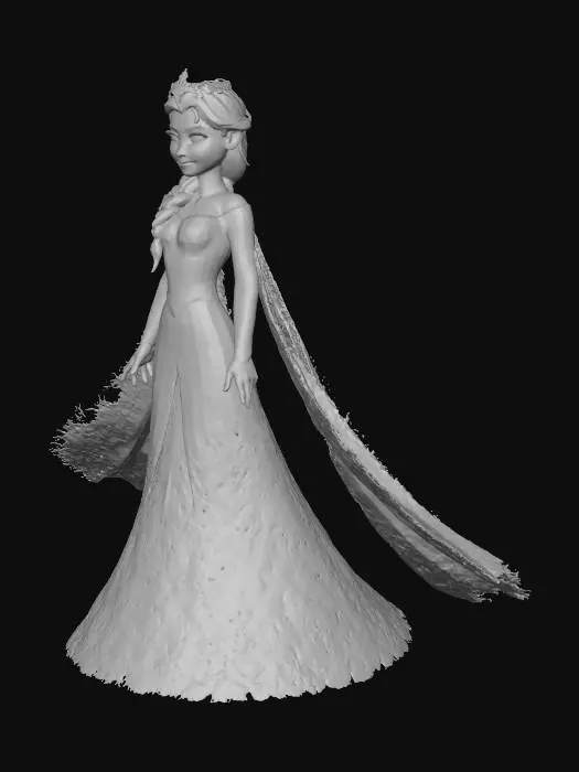 3D model for Elsa çizgi film kahramanı