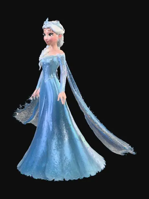 3D model for Elsa çizgi film kahramanı