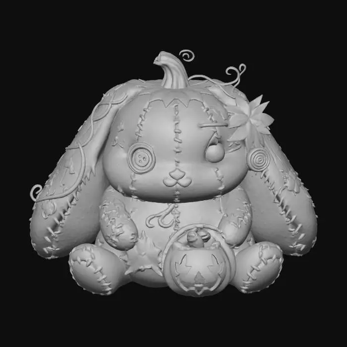3D model for Pumpkin Patch Bunny, #Halloween2025#