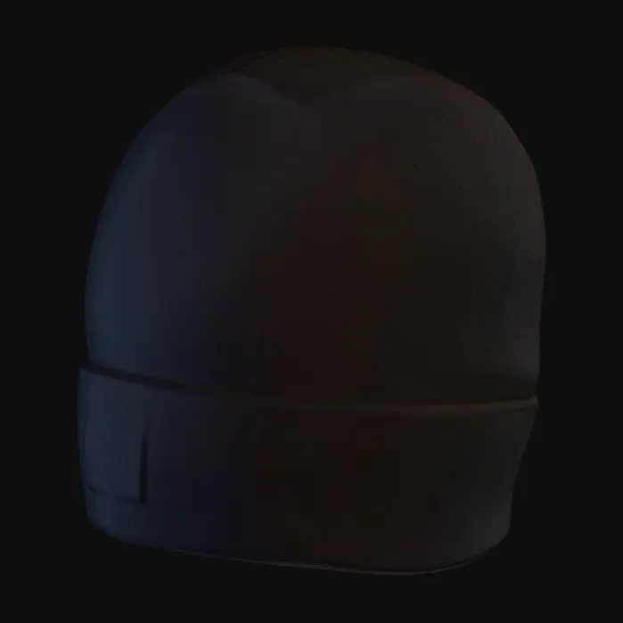 3D model for Black Beanie with Leaf Patch