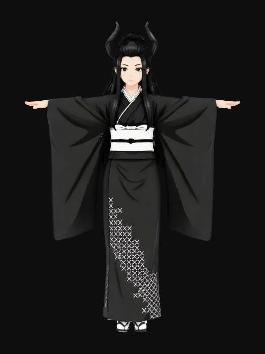3D model for Mystic Kimono Sorceress
