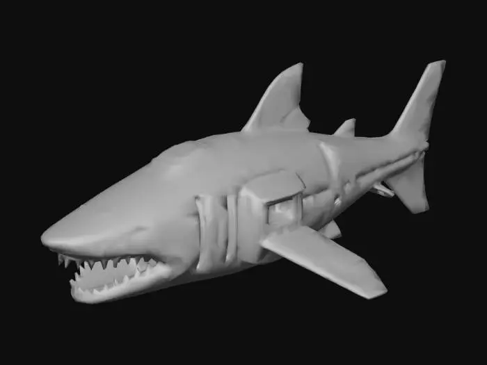 3D model for Sci-Fi Shark Rocket Launcher