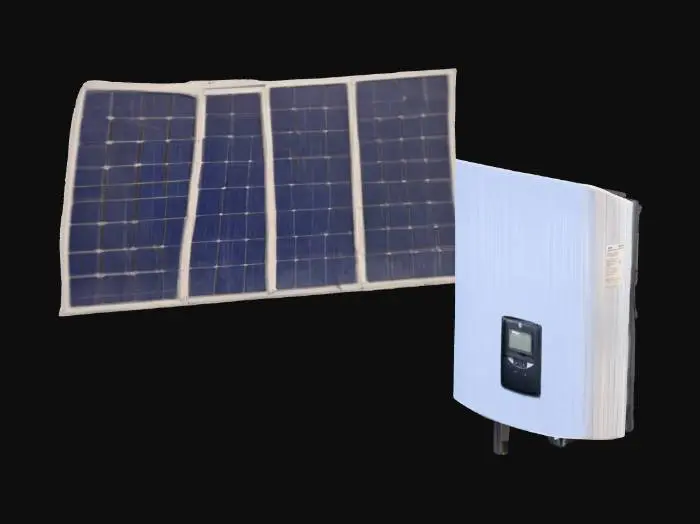3D model for Solar Panel and Inverter System