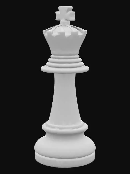 3D model for rook in chess with white color