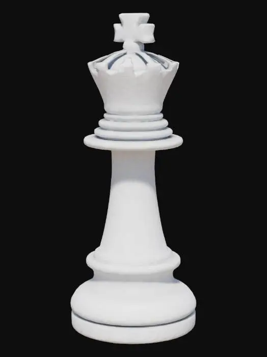 3D model for rook in chess with white color