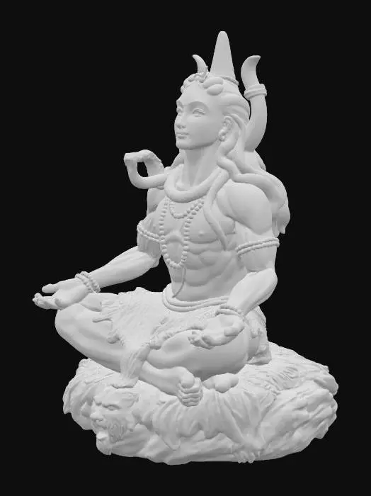 3D model for Meditative Shiva Sculpture